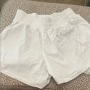 Women's White Athletic Shorts